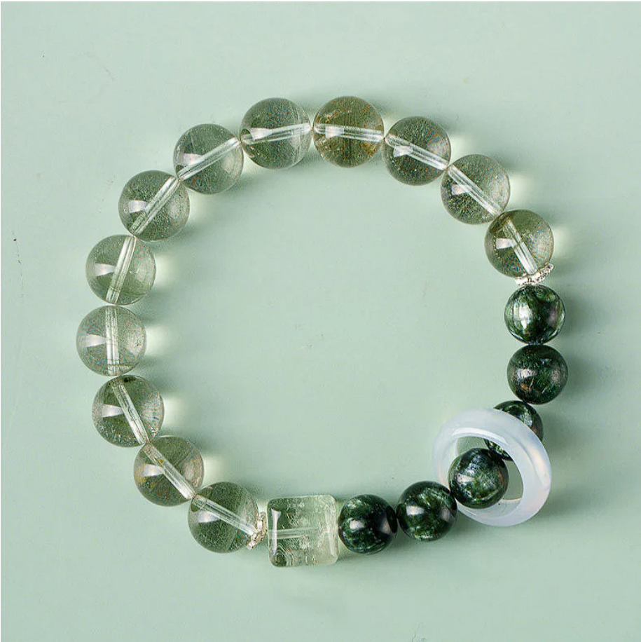 Natural green crystal bracelet(Health and Longevity)