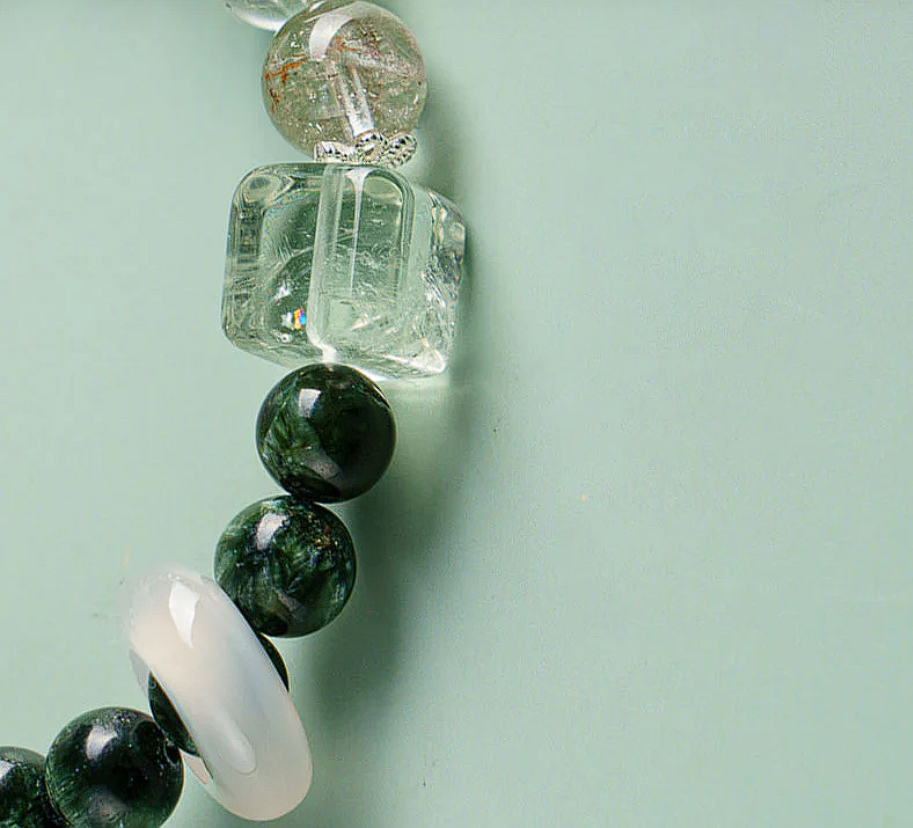 Natural green crystal bracelet(Health and Longevity)