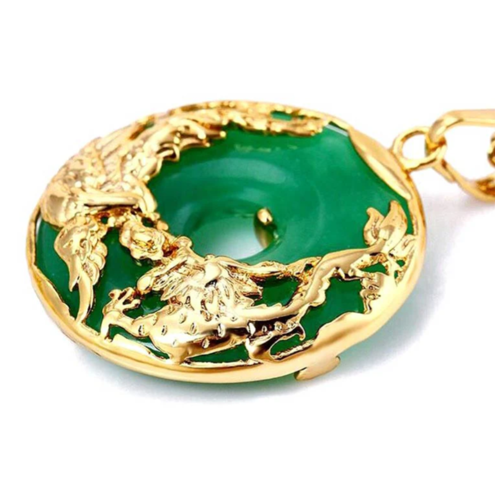 Natural Jade Prosperity Necklace