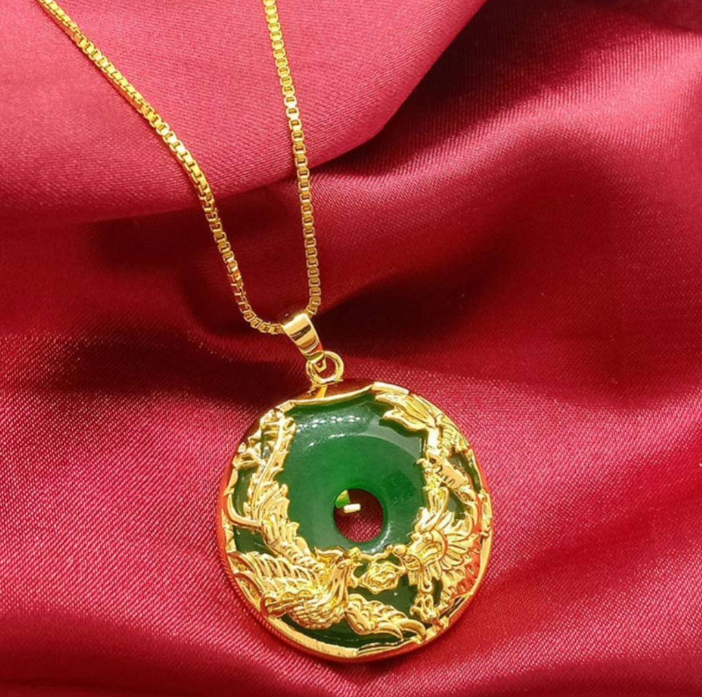 Natural Jade Prosperity Necklace