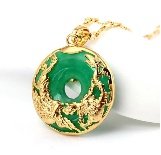 Natural Jade Prosperity Necklace