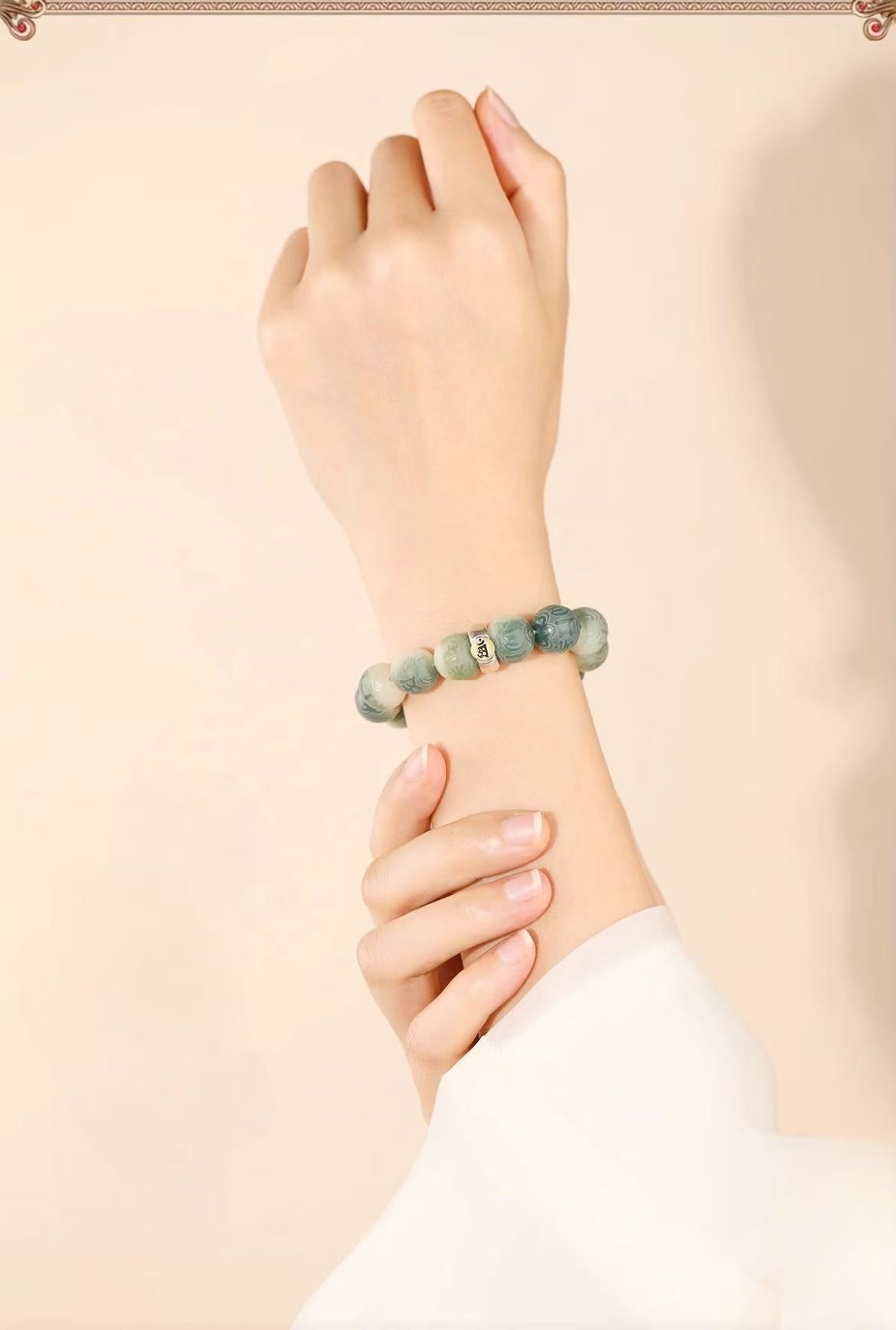 Jade Taoist beads