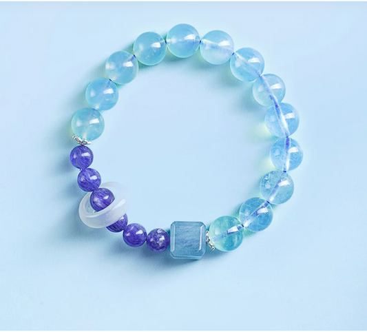 Natural blue crystal bracelet（Love and Family）