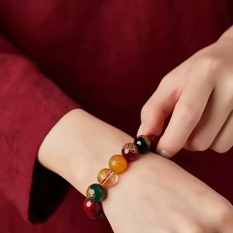 Cinnabar Agate Bracelet