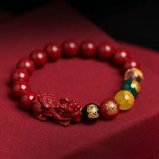 Cinnabar Agate Bracelet